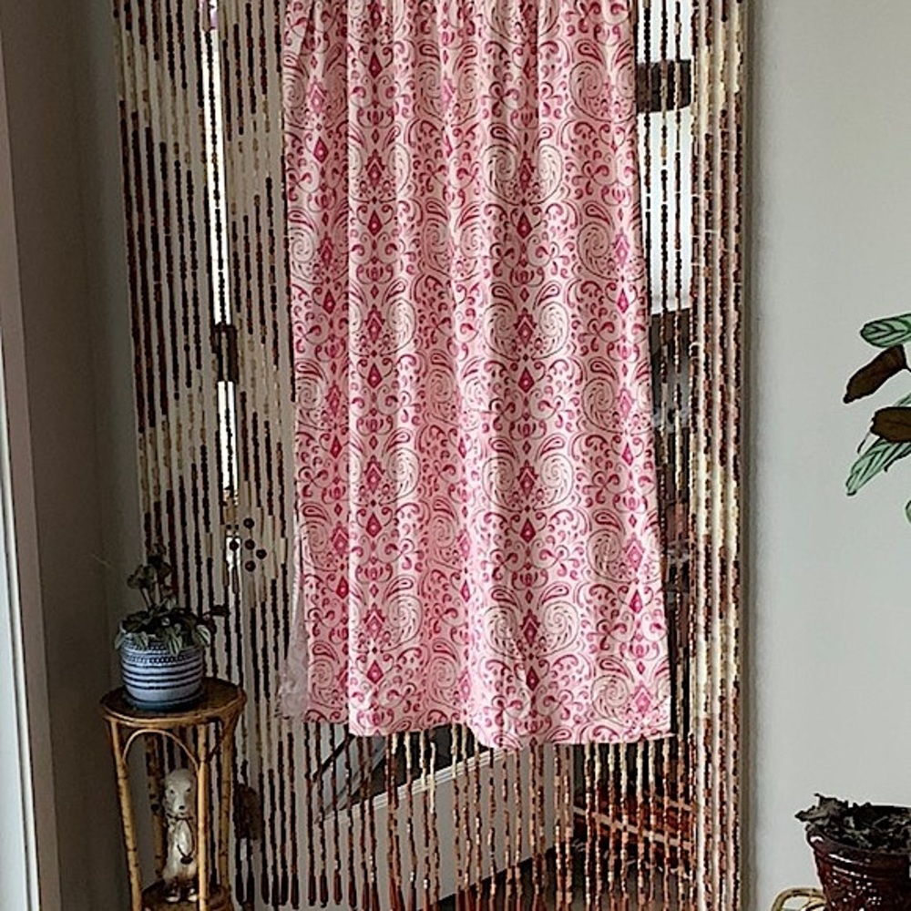 GORGEOUS Pink & Cream Maxi Button Up Dress - Picture 8 of 9